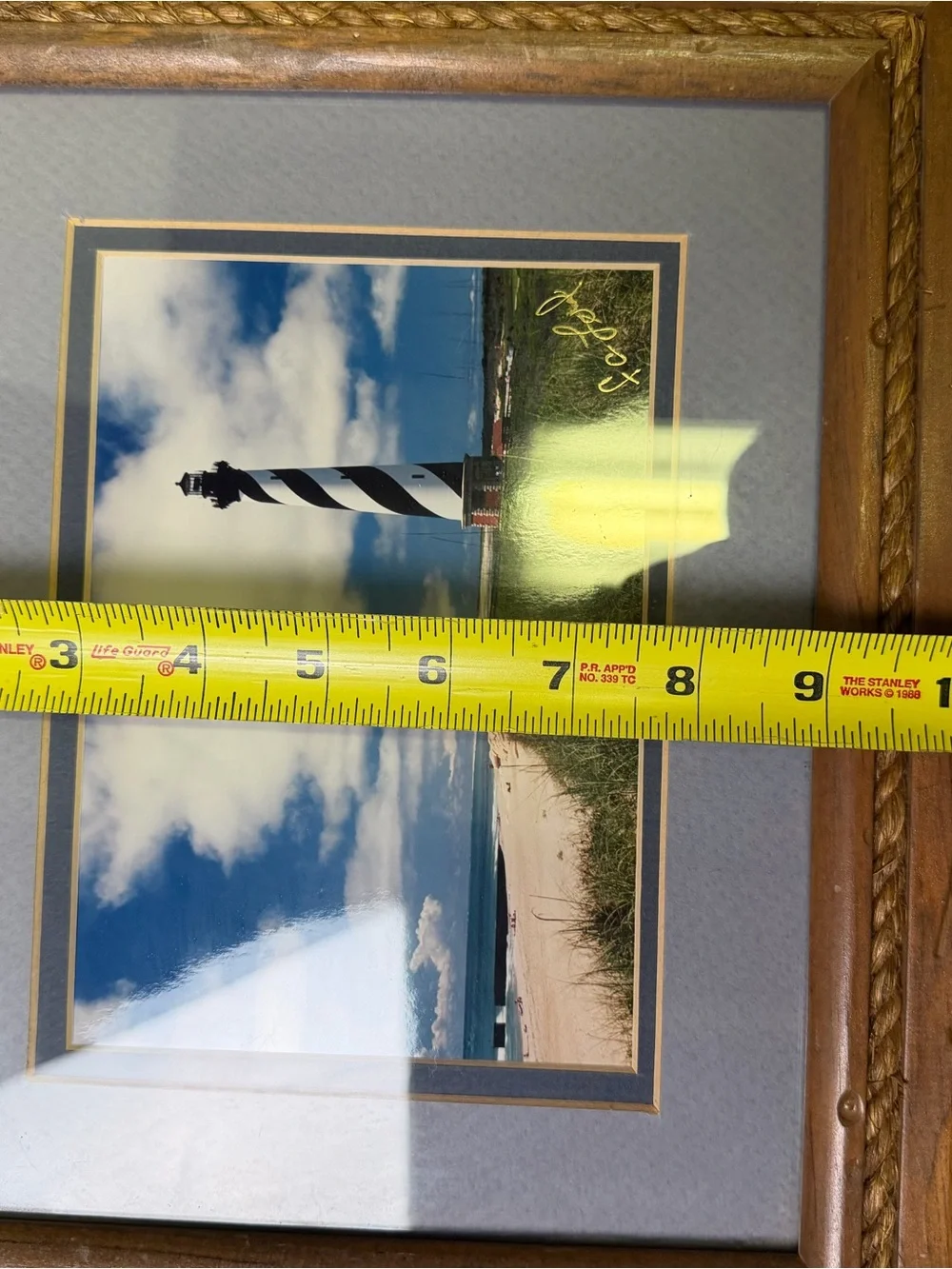 Frank Lord Hatteras Light NC Framed Signed Lighthouse Coastal Photo Print